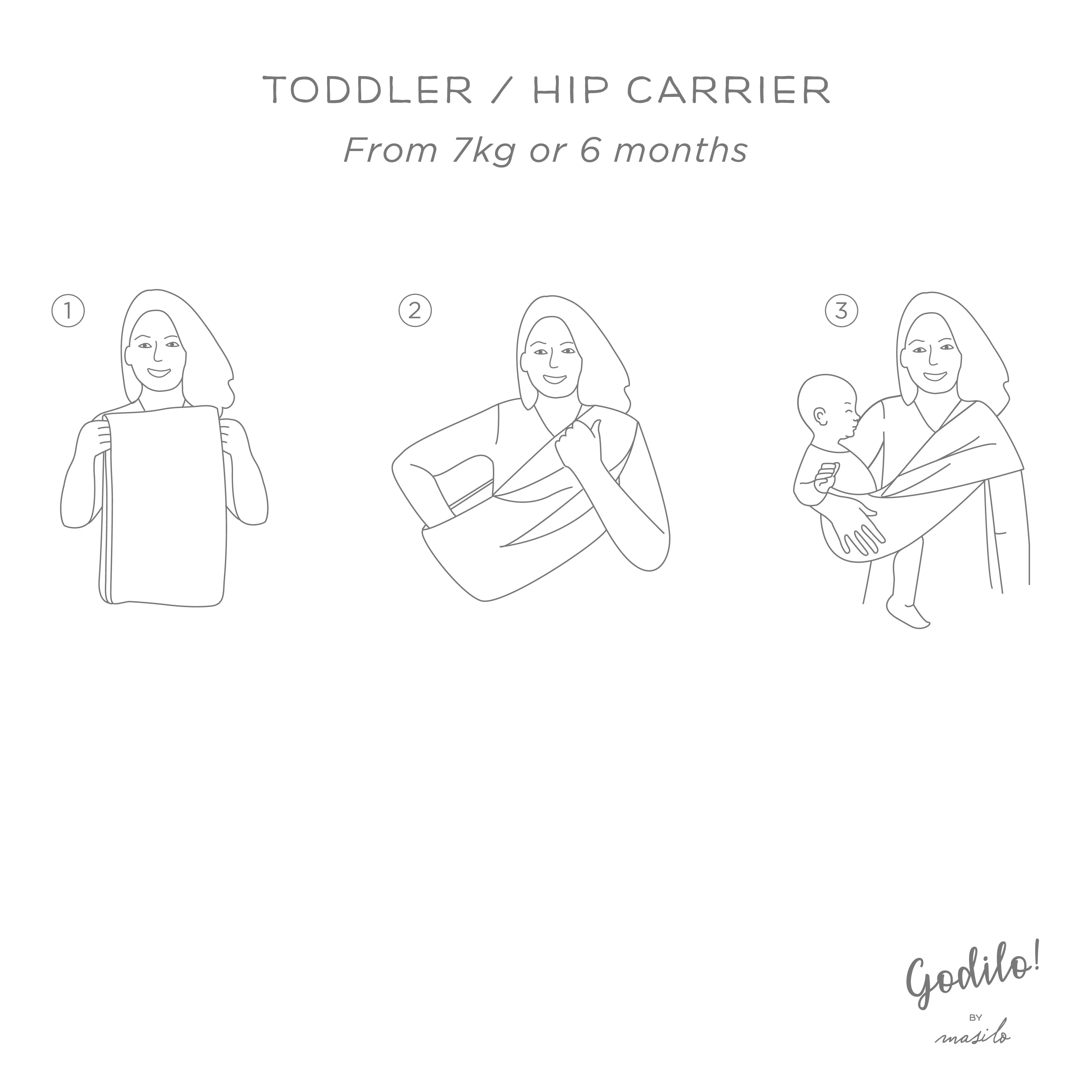 Godilo Ergonomic Organic Cotton Baby Carrier Wrap  Luna