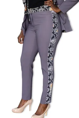 Grey Stylish Office Pants
