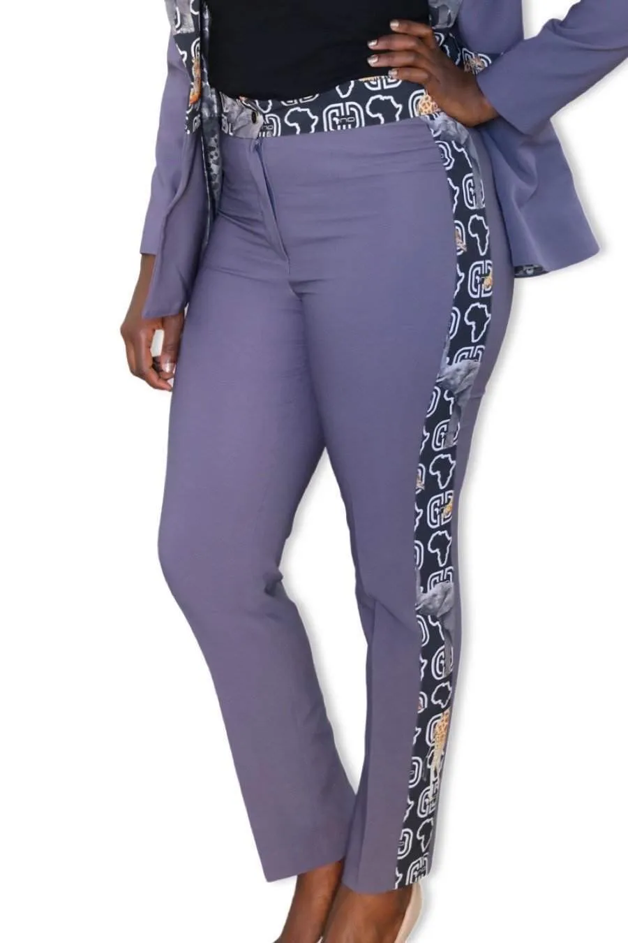 Grey Stylish Office Pants