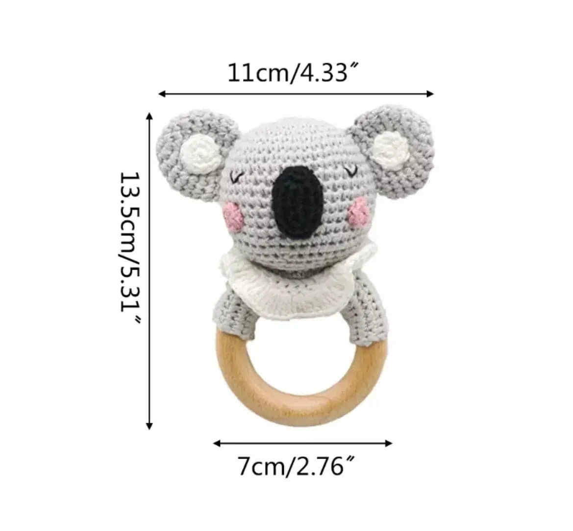 Hand Made Crochet Koala Rattle
