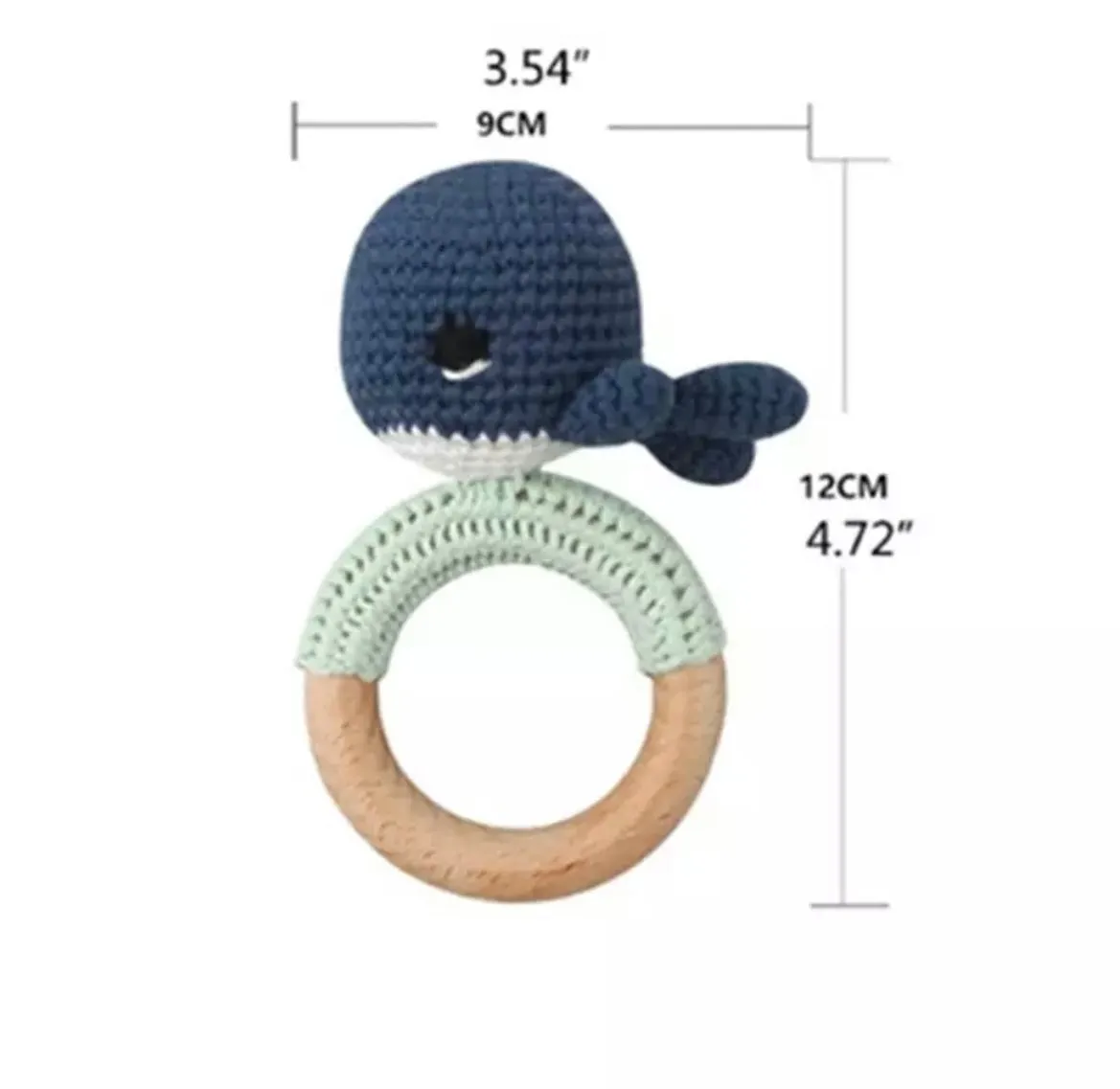 Hand Made Crochet Whale Rattle