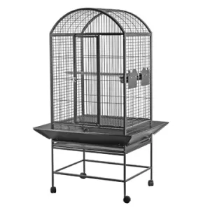 HARI Dome Top Parrot Cage - Silver Antique Black - 71 L x 56 W x 159 H cm (28 in x 22 in x 62.5 in)