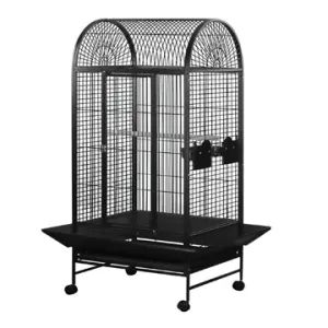 HARI Dome Top Parrot Cage - Silver Antique Black - 71 L x 56.5 W x 158 H cm (28 in x 22 in x 62 in)