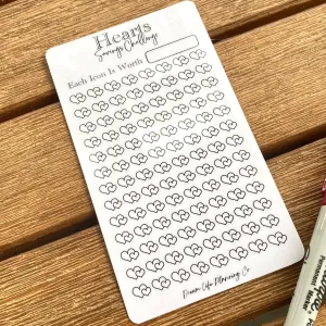 Hearts Savings Challenge Cards