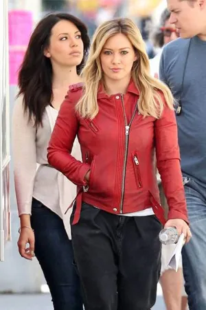 Hilary Duff Leather Jacket For Women By TJS