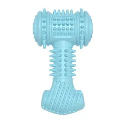 Indestructible Dog Chew Toy for Teeth Cleaning – TPR Bone Shaped Teething Toy