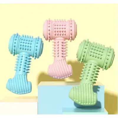 Indestructible Dog Chew Toy for Teeth Cleaning – TPR Bone Shaped Teething Toy