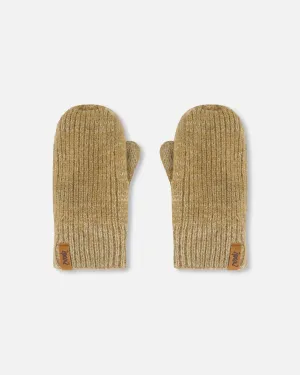 Knitted Mittens Taupe