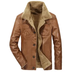 Men's Winter Warm Casual Leather Jacket