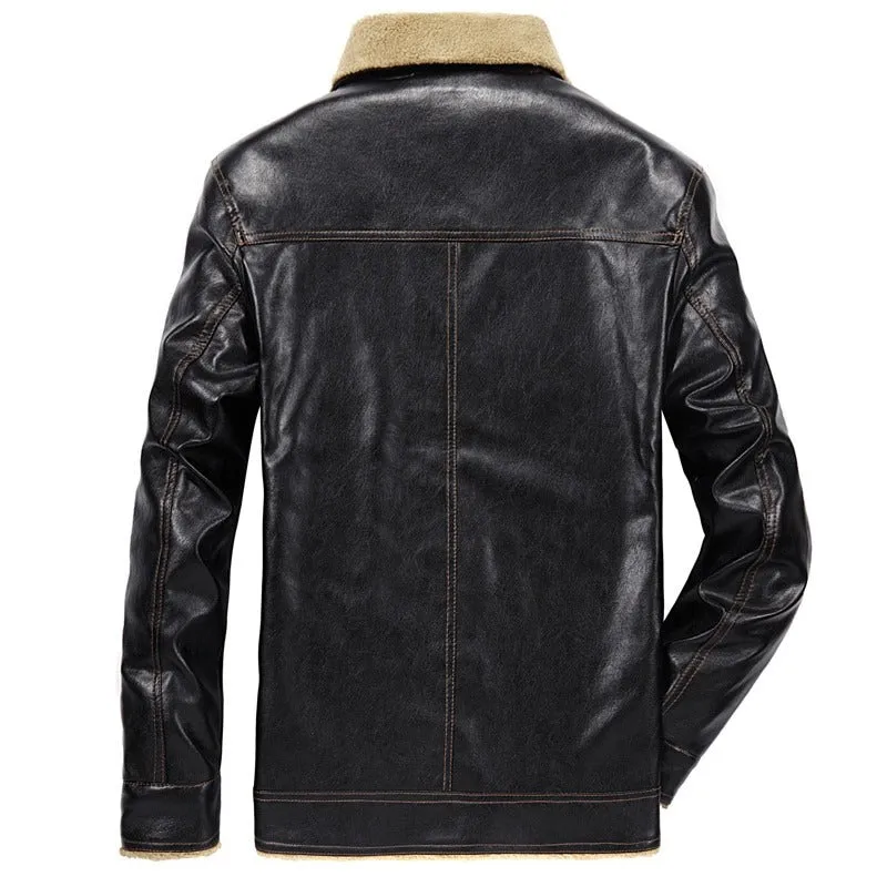 Men's Winter Warm Casual Leather Jacket