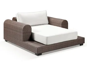 Milano Large Sunbrella Rattan Garden Armchair Daybed