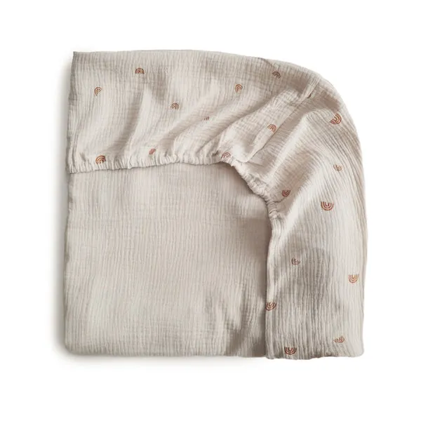 Mushie Extra Soft Bassinet Muslin Crib Sheet
