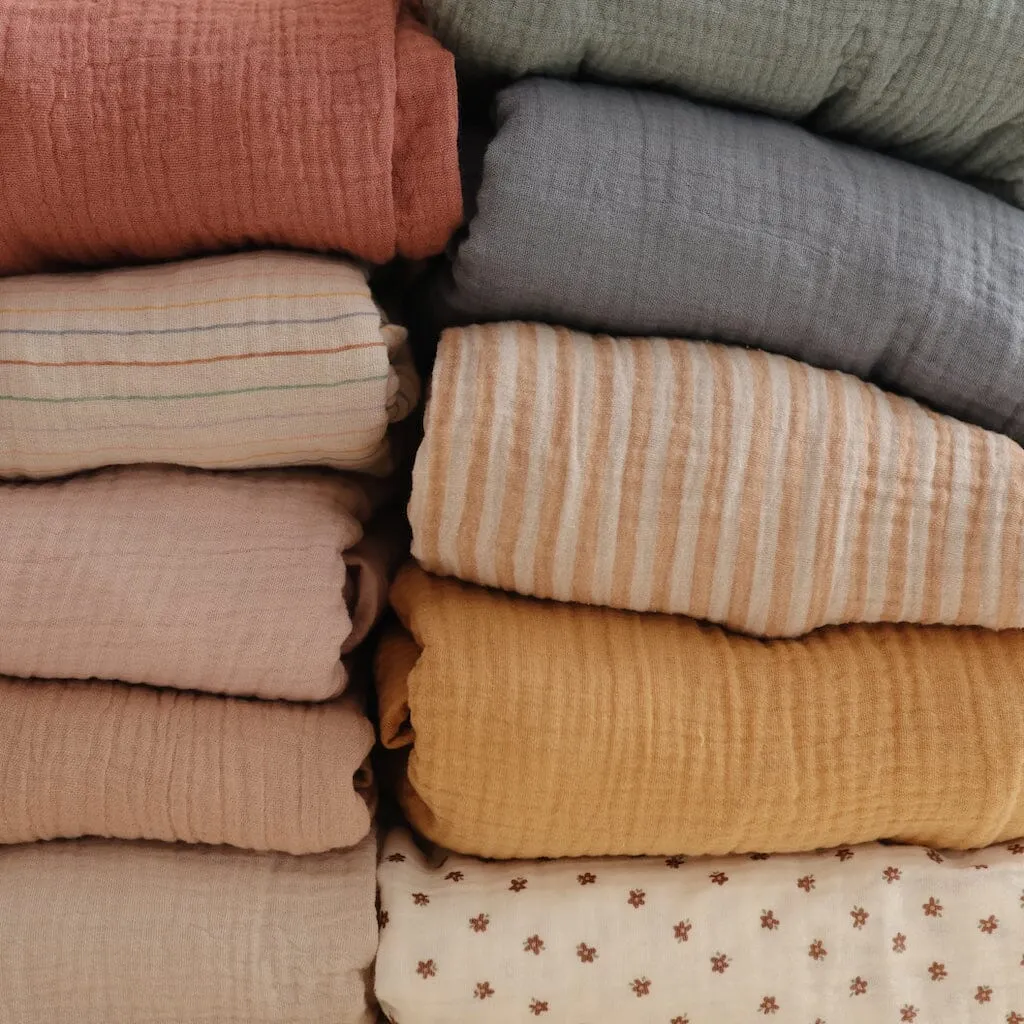 Mushie Extra Soft Muslin Mini Crib Sheet