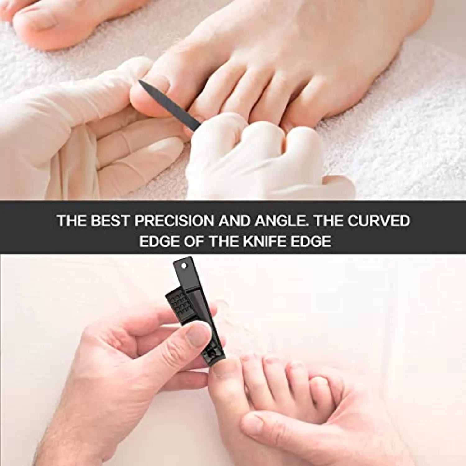 Nail Clippers, Sharp Sturdy Toenail Clippers for Adult Men Women 4 pcs Thick Nail Cutter Professional Fingernail Clipper Trimmer Set