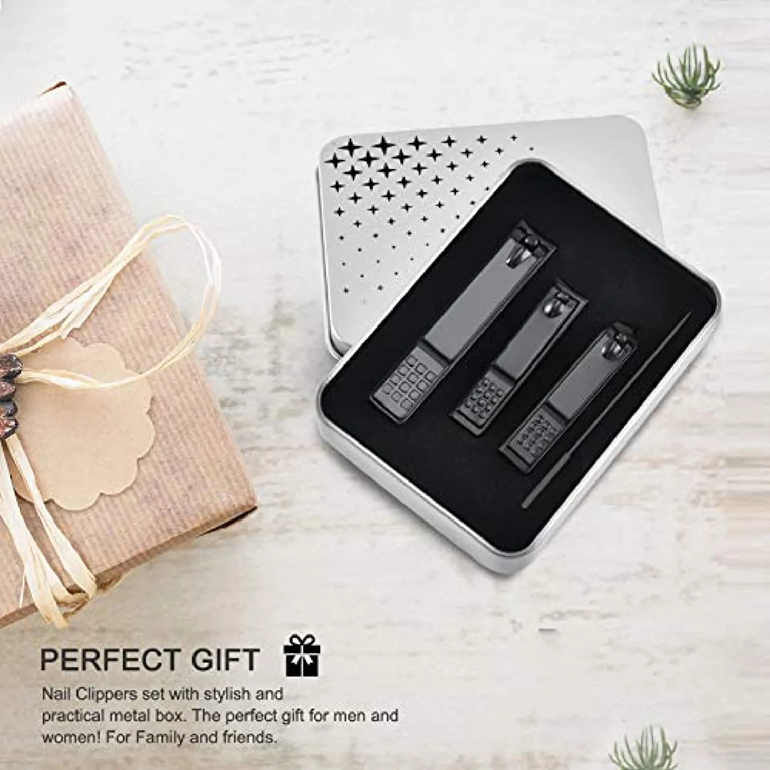 Nail Clippers, Sharp Sturdy Toenail Clippers for Adult Men Women 4 pcs Thick Nail Cutter Professional Fingernail Clipper Trimmer Set