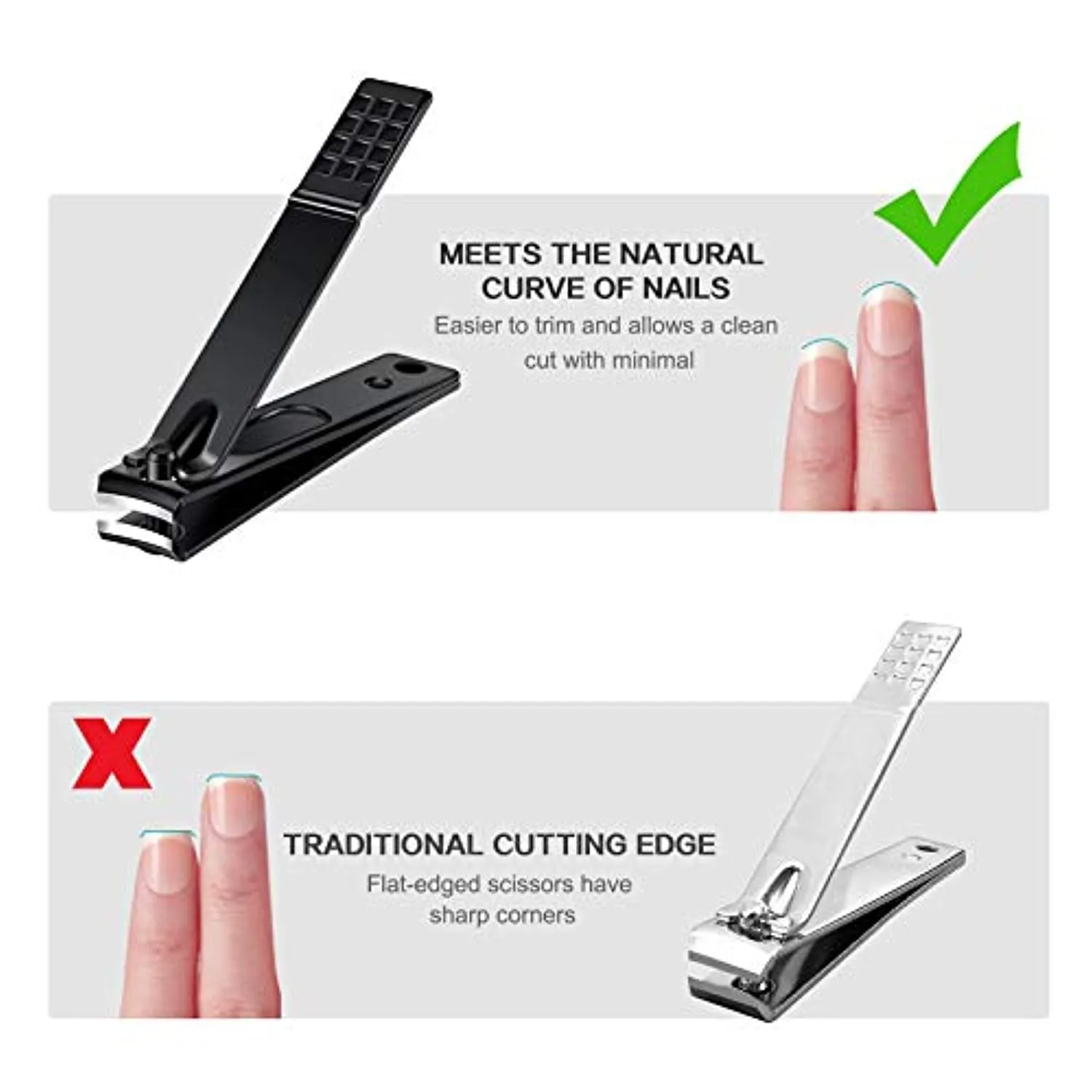 Nail Clippers, Sharp Sturdy Toenail Clippers for Adult Men Women 4 pcs Thick Nail Cutter Professional Fingernail Clipper Trimmer Set