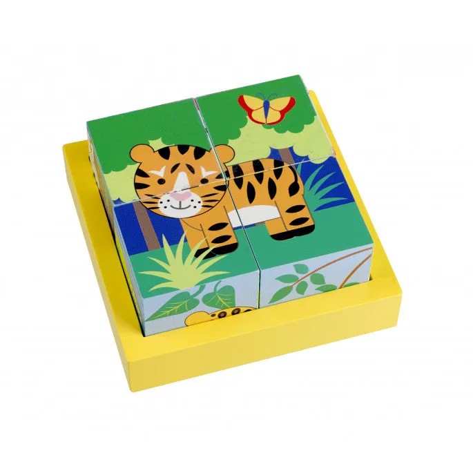 Orange Tree Toys Jungle Animal Blocks Wooden