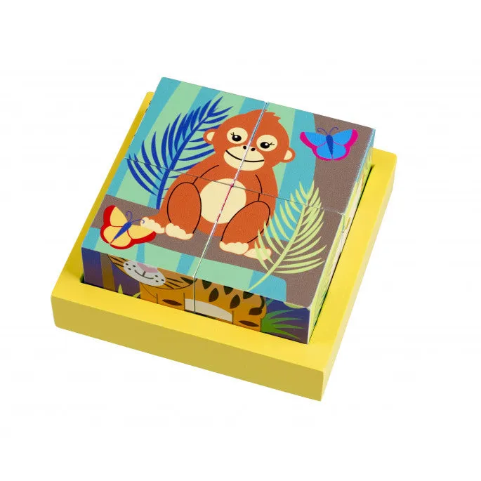 Orange Tree Toys Jungle Animal Blocks Wooden