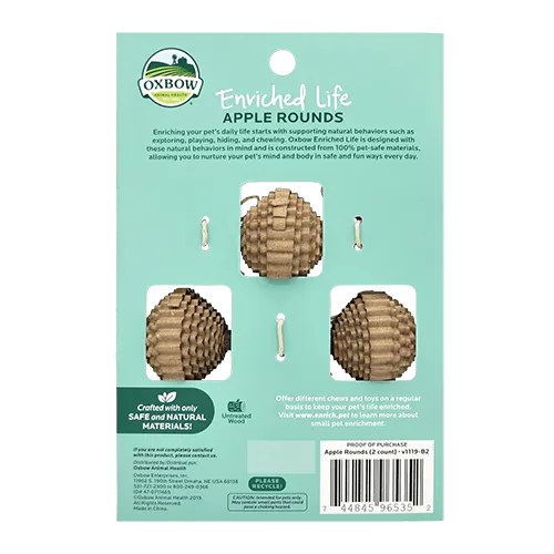 Oxbow Enriched Life Apple Rounds