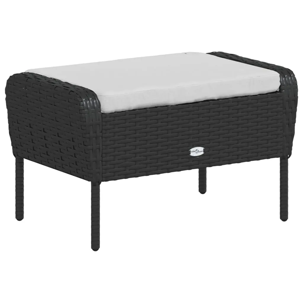 Patio Chair Patio Furniture Seating Lawn Chair with Stool Poly Rattan