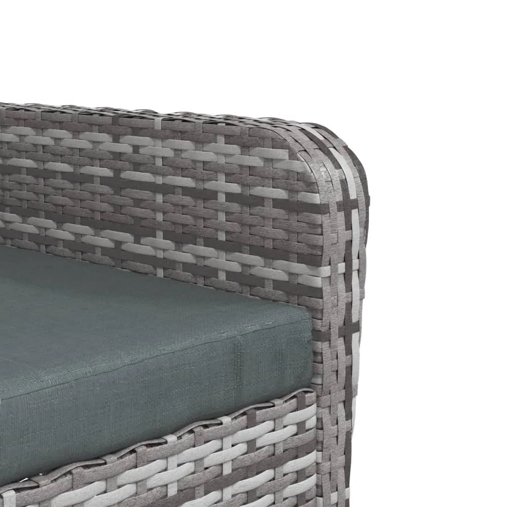 Patio Chair Patio Furniture Seating Lawn Chair with Stool Poly Rattan