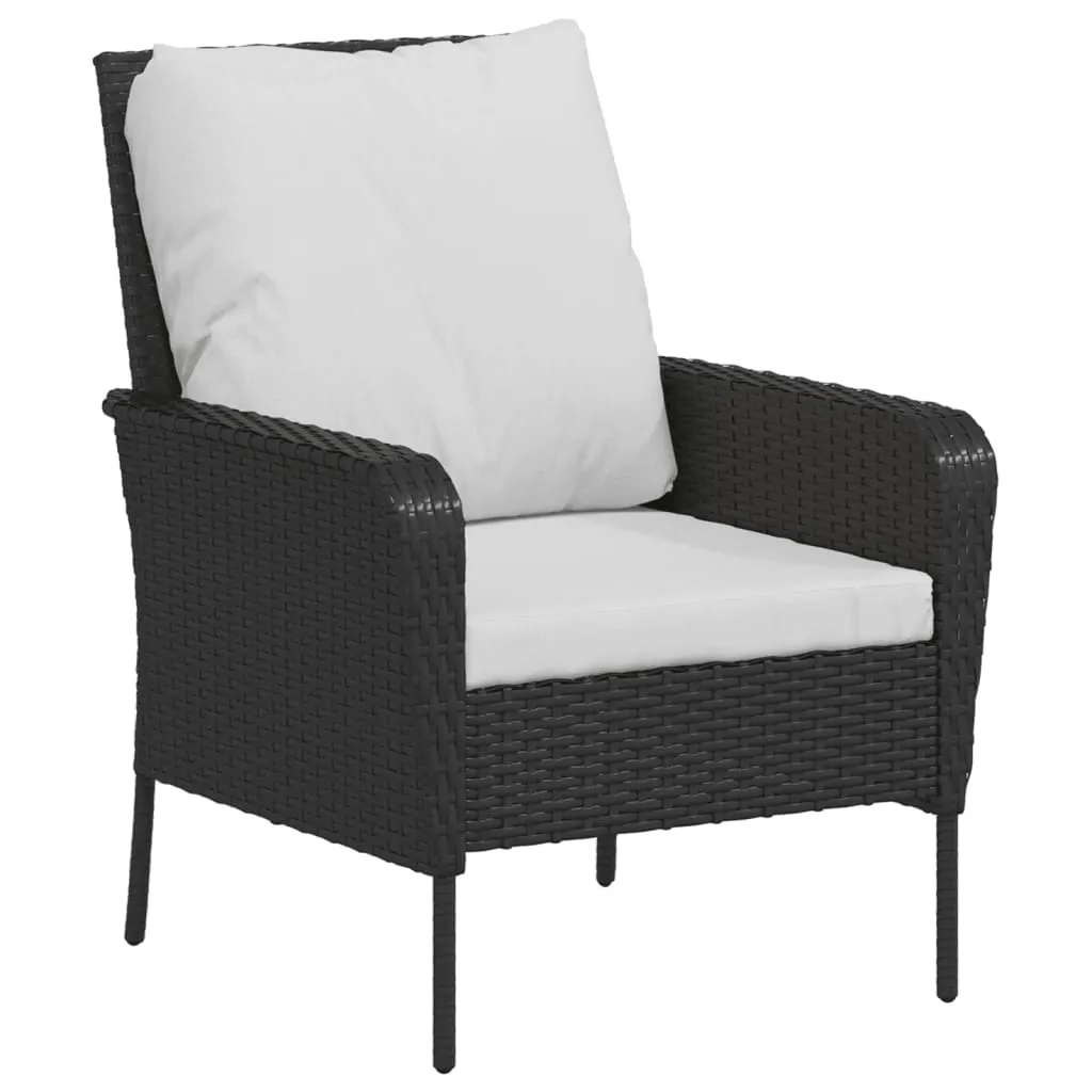 Patio Chair Patio Furniture Seating Lawn Chair with Stool Poly Rattan