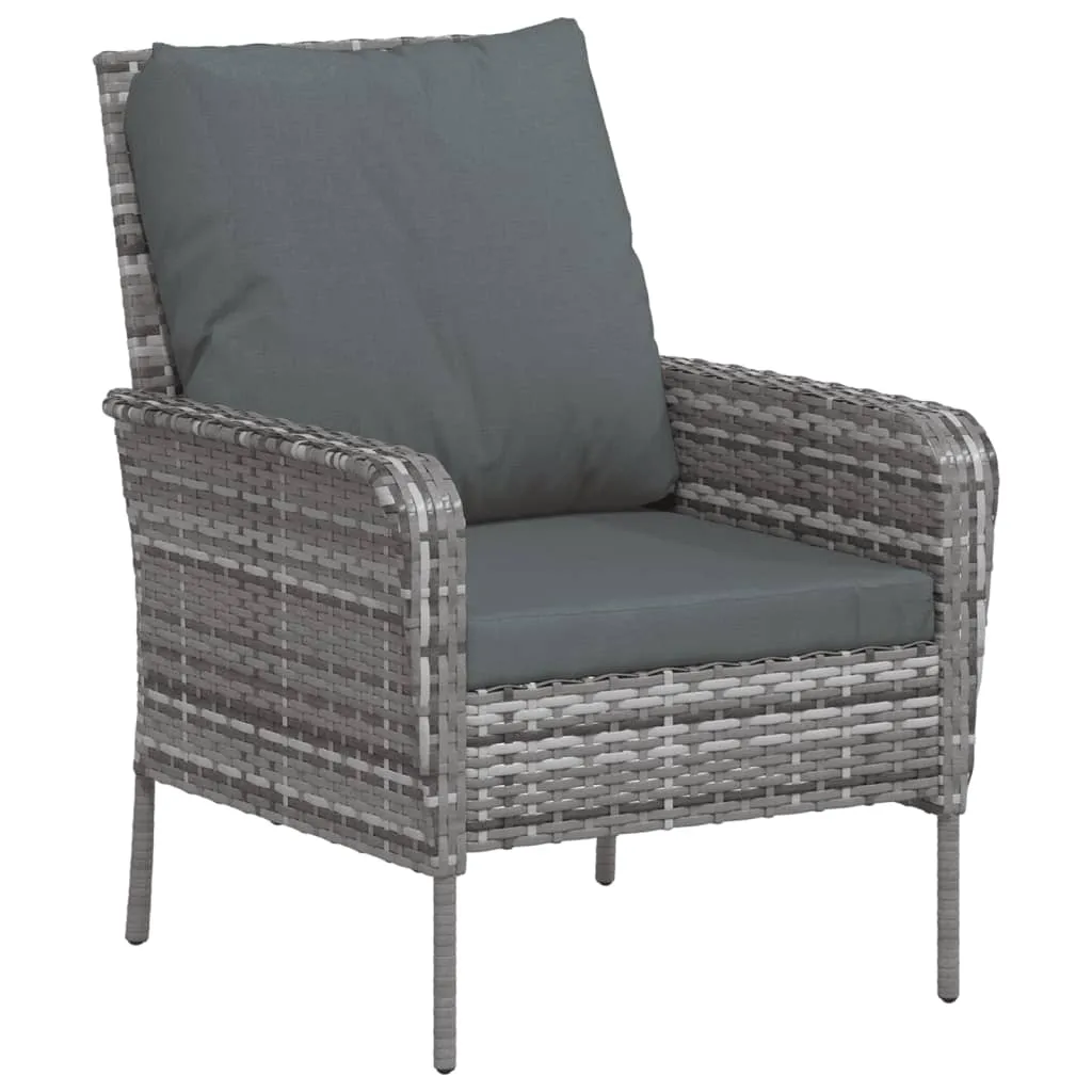 Patio Chair Patio Furniture Seating Lawn Chair with Stool Poly Rattan