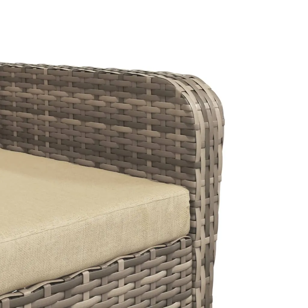 Patio Chair Patio Furniture Seating Lawn Chair with Stool Poly Rattan