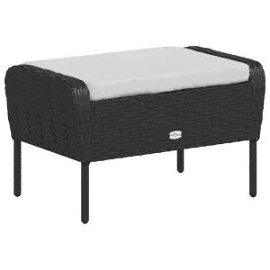 Patio Chair Patio Furniture Seating Lawn Chair with Stool Poly Rattan