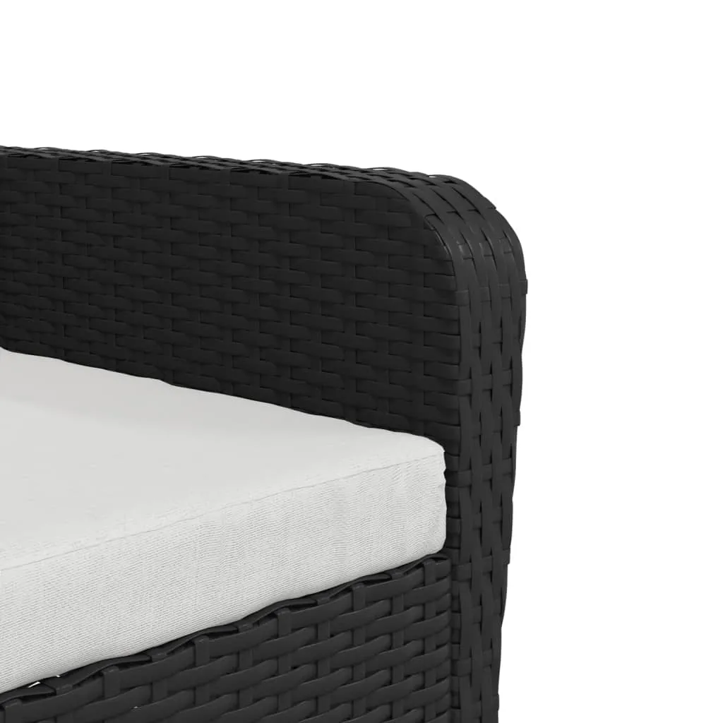 Patio Chair Patio Furniture Seating Lawn Chair with Stool Poly Rattan