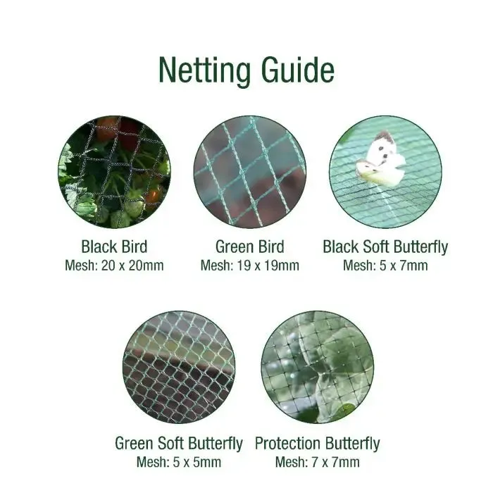 Premium Fruit Cage Height 1.9m - Green Soft Butterfly Netting - Various Sizes