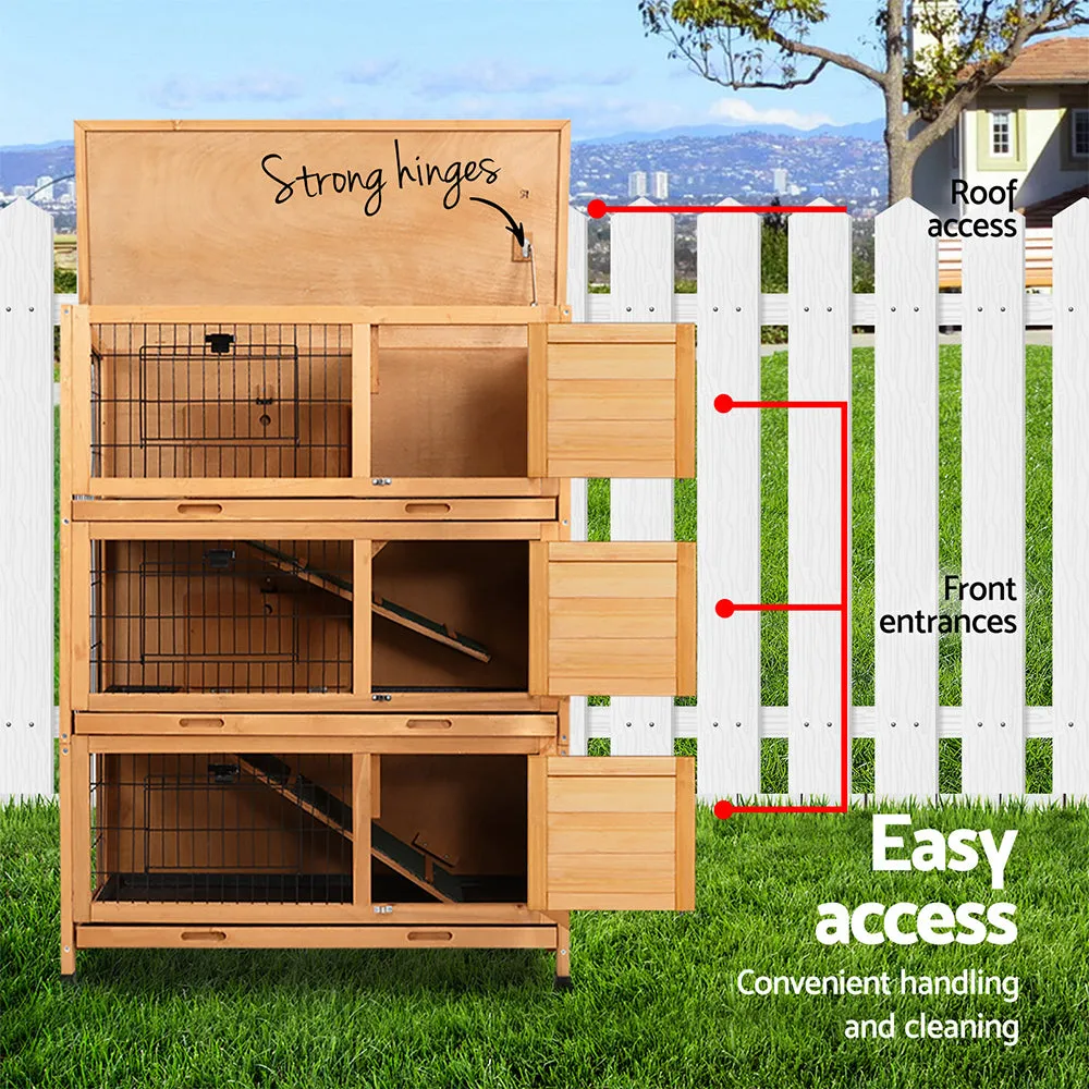 Rabbit Hutch Wooden Cage Pet hutch Chicken Coop 91.5cm x 46cm x 116.5cm