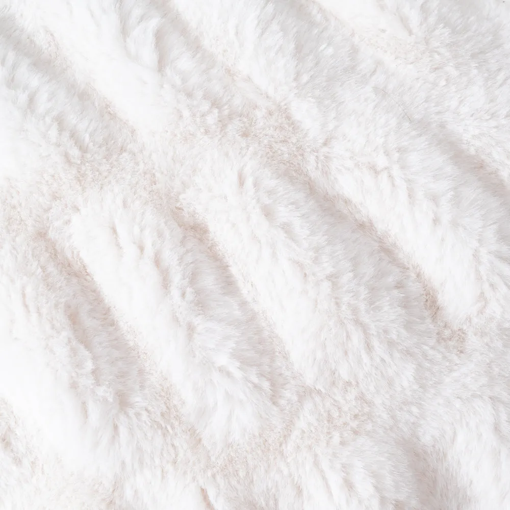 Ruched Faux Fur Cushion