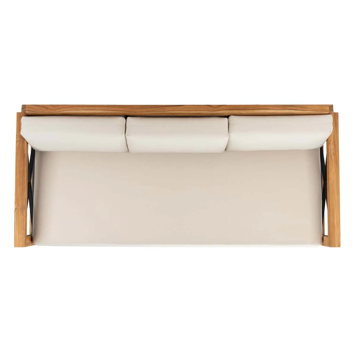 Safavieh Couture Curacao Outdoor Teak 3 - Seat Sofa, CPT1010