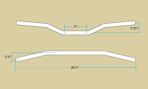 TRACKER LOW HANDLEBARS 7/8" - CHROME
