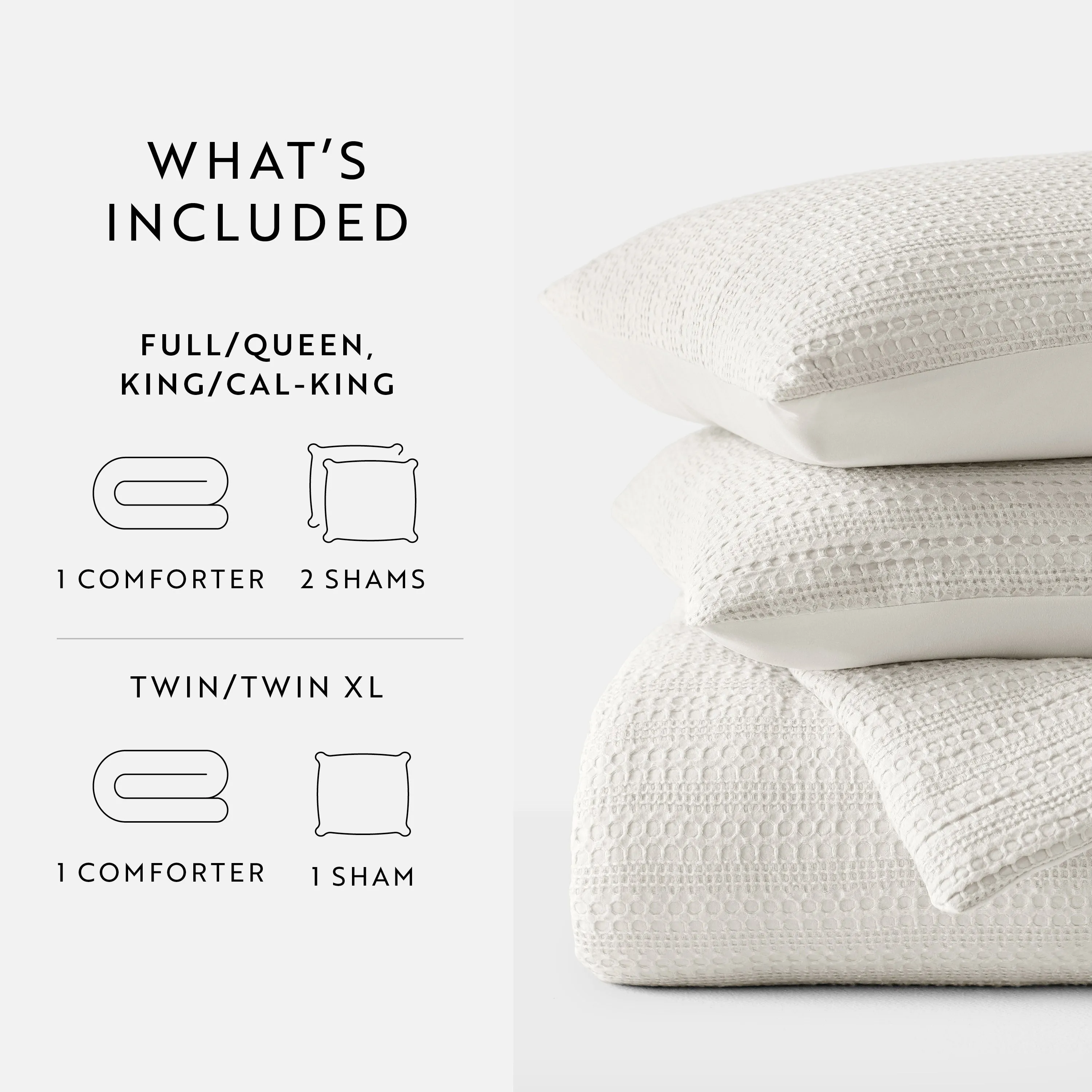 Waffle Textured Down-Alternative Comforter Set