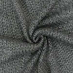 Warm Gray Solid Acrylic-Wool Jersey Sweater Knit Fabric