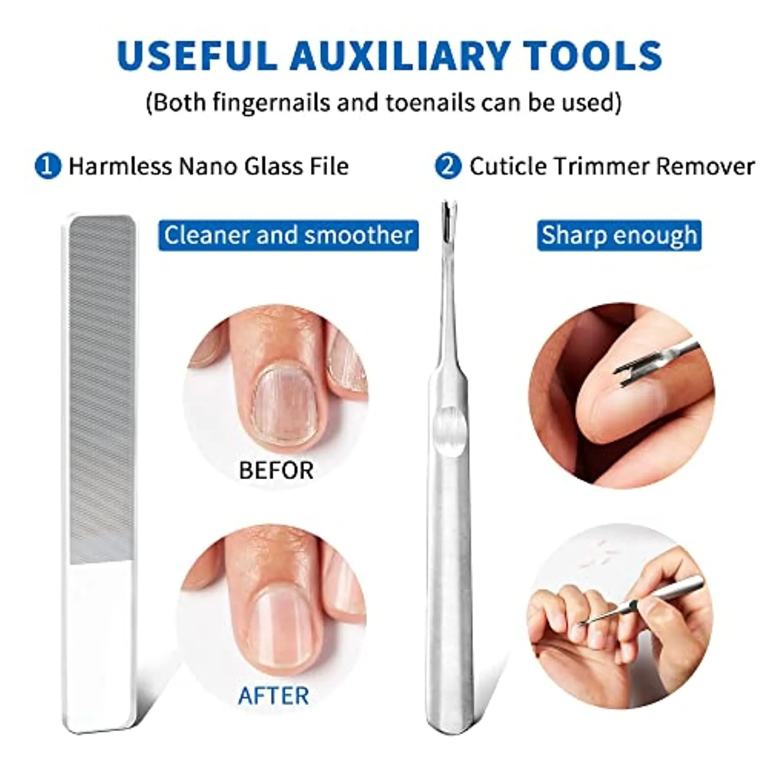 Wide Toenail Clippers for Thick Nails - EBEWANLI 17mm Wide Jaw Opening Extra Large Nail Clippers for Thick Toenails, Big Nail Clippers for Men and Seniors, Stainless Steel Wide Mouth Toenail Clippers