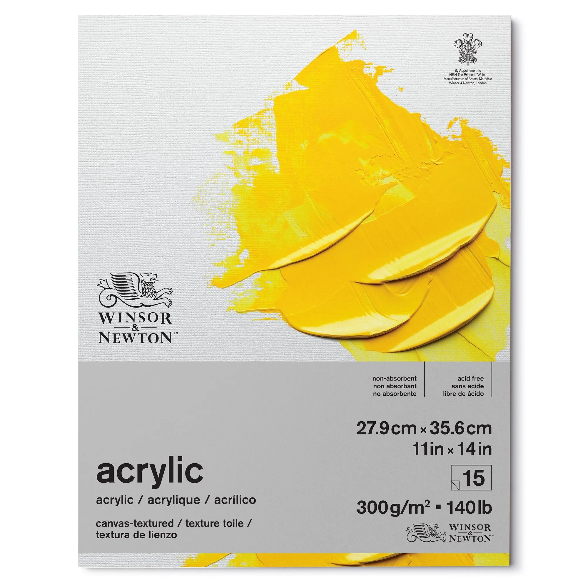 Winsor & Newton Acrylic Pads - 300gsm - 15 Sheets