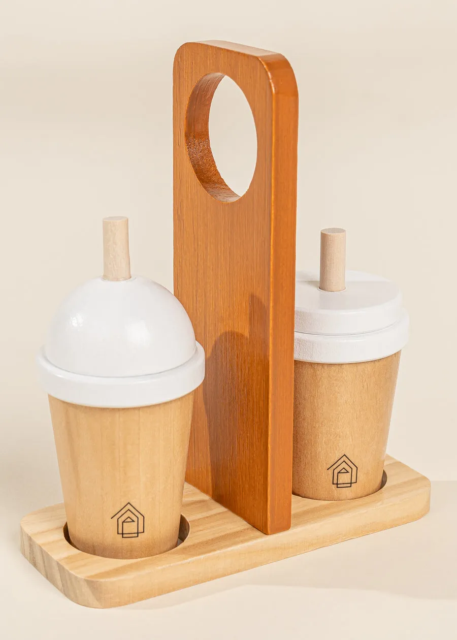 Wooden Coffee Maker Set - Seafoam & Tera by Coco Village