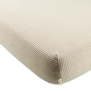 Woven Crib Sheet - Basil Stripe - FINAL SALE