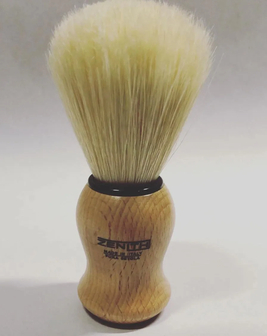 Zenith Light Wooden Handle Shaving Brush