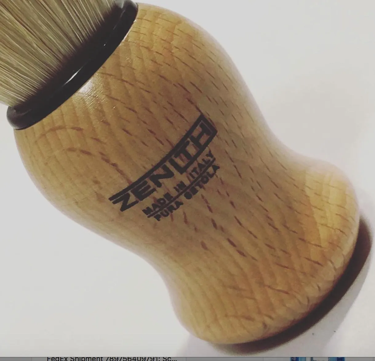 Zenith Light Wooden Handle Shaving Brush